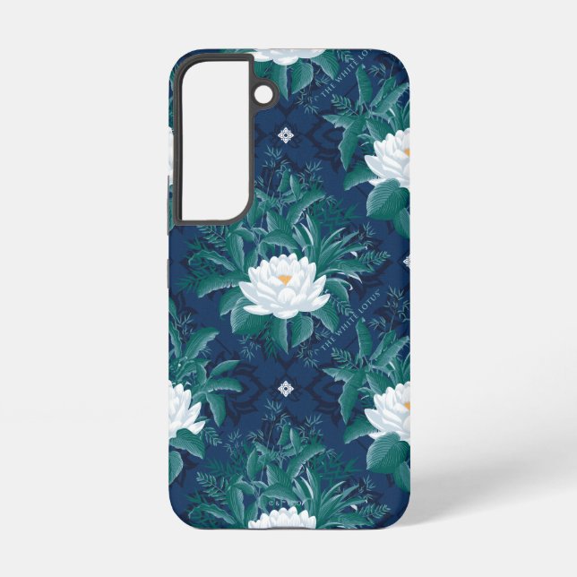 Funda Para Samsung Galaxy Patrón Lotus de la medianoche blanca (Reverso )