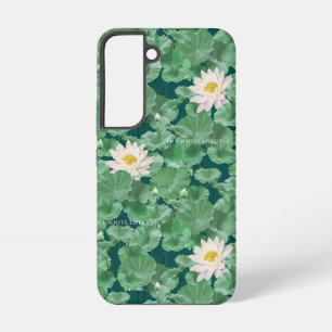 Funda Para Samsung Galaxy S22 Patrón Lotus Lagoon - El Lotus blanco
