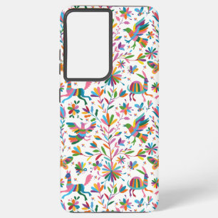 Funda Para Samsung Galaxy S21+ Patrón luminoso estilo otomano mexicano