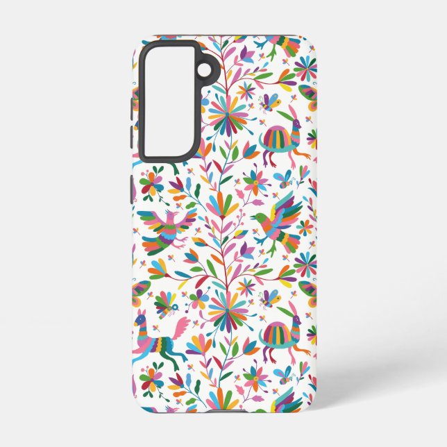 Funda Para Samsung Galaxy Patrón luminoso estilo otomano mexicano (Reverso )