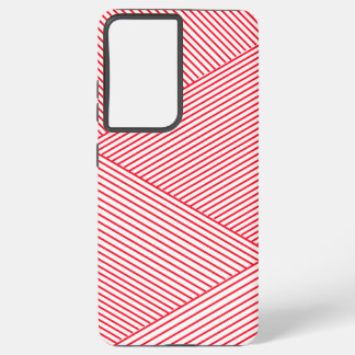 Funda Para Samsung Galaxy S21 Ultra Patrón mínimo rojo