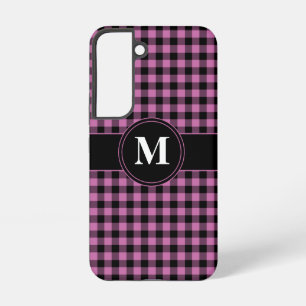 Funda Para Samsung Galaxy S22 Patrón moderno monograma rosado de plástico