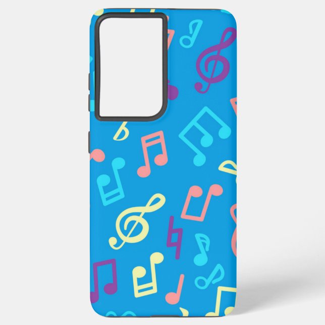Funda Para Samsung Galaxy Patrón musical (Reverso )