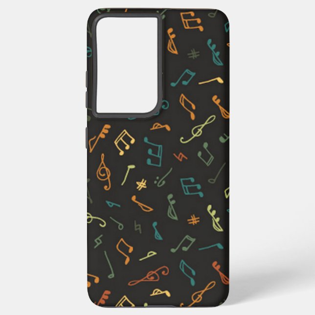 Funda Para Samsung Galaxy Patrón musical (Reverso )