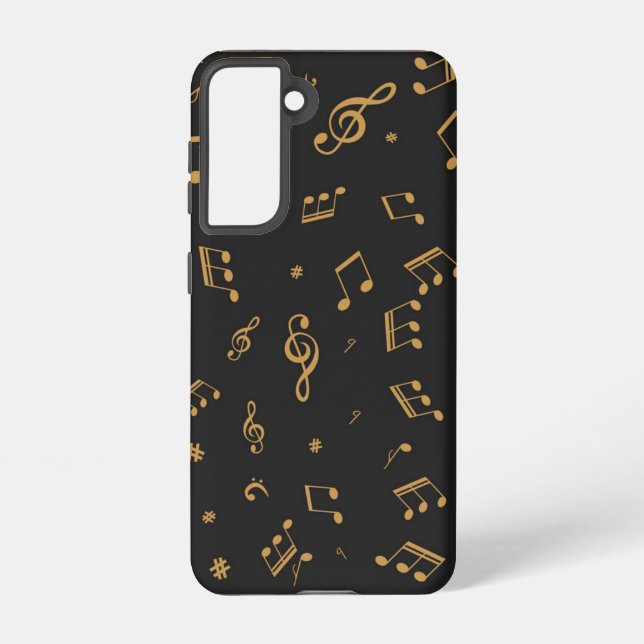 Funda Para Samsung Galaxy Patrón musical (Reverso )