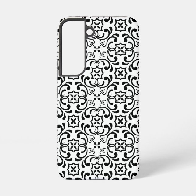 Funda Para Samsung Galaxy Patrón negro (Reverso )