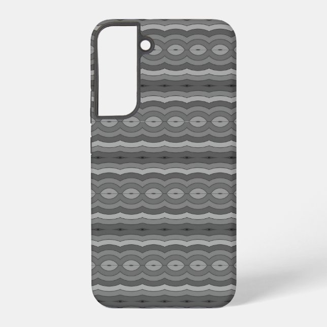 Funda Para Samsung Galaxy Patrón negro y gris (Reverso )