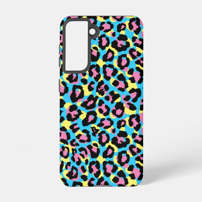 Funda Para Samsung Galaxy Patrón Neon Leopard Spots (Reverso )