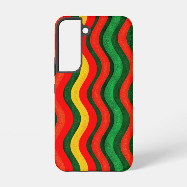 Funda Para Samsung Galaxy Patrón ondulado colorido (Reverso )