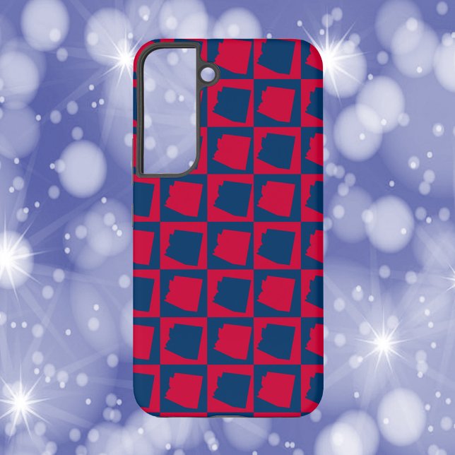 Funda Para Samsung Galaxy Patrón rojo y azul de Arizona (A phone case with a red and blue pattern of the US state of Arizona)