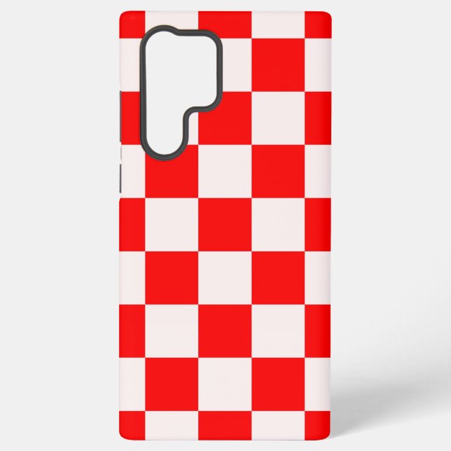 Funda Para Samsung Galaxy Patrón rojo y blanco controlado (Reverso )