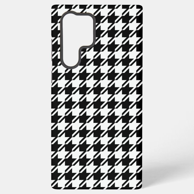 Funda Para Samsung Galaxy Patrón Rpt de Houndstoth BW (Reverso )