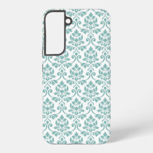 Funda Para Samsung Galaxy S22+ Patrón Verde azulado de Feuille Damask