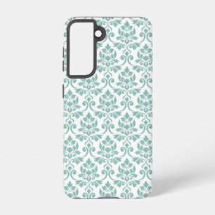 Funda Para Samsung Galaxy S21 Patrón Verde azulado de Feuille Damask