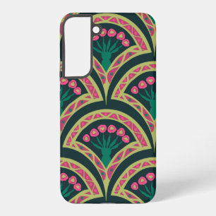 Funda Para Samsung Galaxy S22+ patrón verde en forma de concha