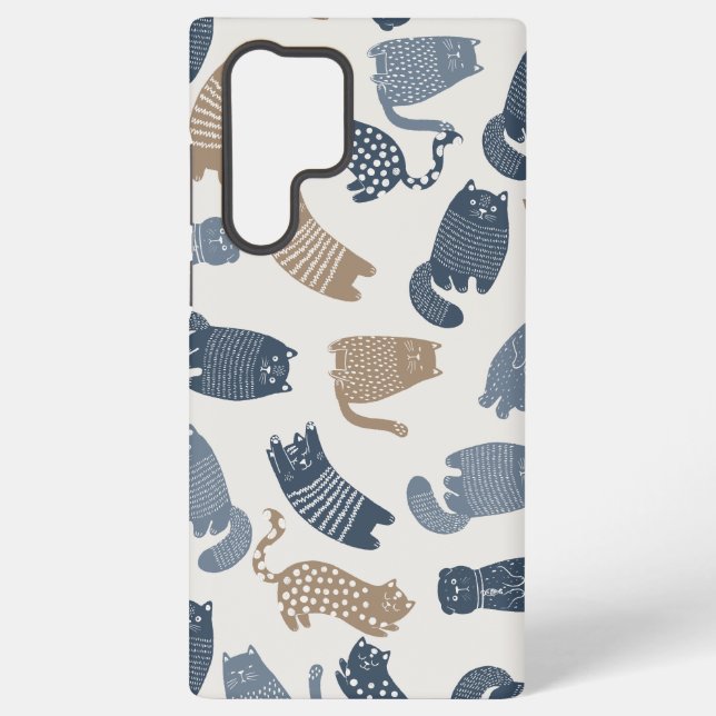 Funda Para Samsung Galaxy Patrones de gato de bonito (Reverso )
