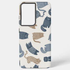 Funda Para Samsung Galaxy S21 Ultra Patrones de gato de bonito