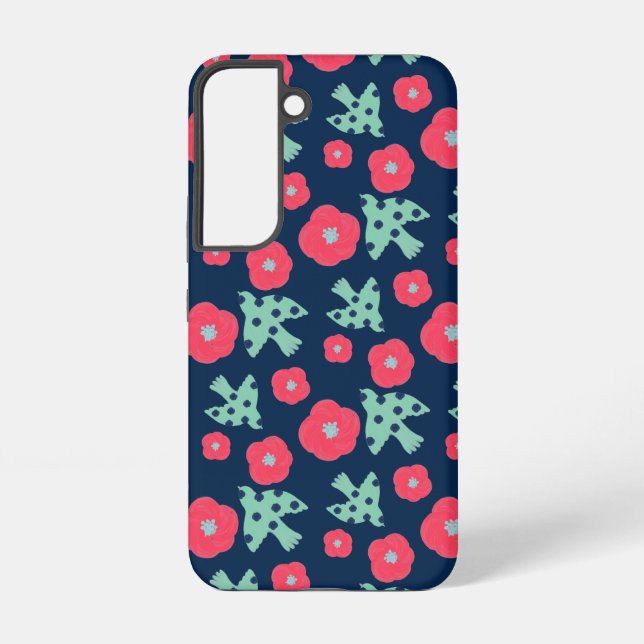 Funda Para Samsung Galaxy Pattern_7_camellia y bird_1 (Reverso )