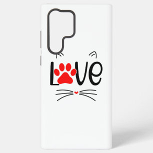 Funda Para Samsung Galaxy S22 Ultra Paw de los amantes del gato moderno