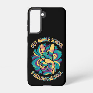 Funda Para Samsung Galaxy S21 Peace Out Middle Hello School High School Tye