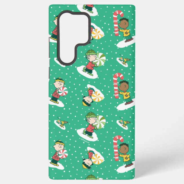Funda Para Samsung Galaxy Peanuts Peppermint Dreams Snowflake Pattern (Reverso )