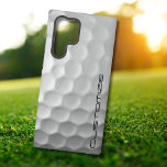 Funda Para Samsung Galaxy S22 Ultra Pelota de golf con texto personalizado<br><div class="desc">Diseño único para el golfista casual al profesional del Heart. Clásico y único,  seguro que esto impresionará a sus compañeros de golf en el próximo torneo o reunión. Personalizar esta bola de golf con el texto que elijas.</div>