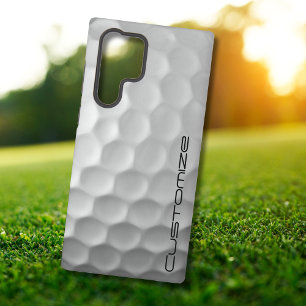 Funda Para Samsung Galaxy S22 Ultra Pelota de golf con texto personalizado