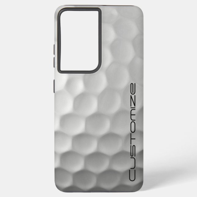 Funda Para Samsung Galaxy Pelota de golf con texto personalizado (Reverso )