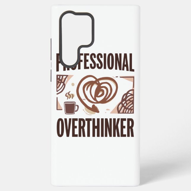 Funda Para Samsung Galaxy Pensador Sarcástico con Café y Caos (Reverso )