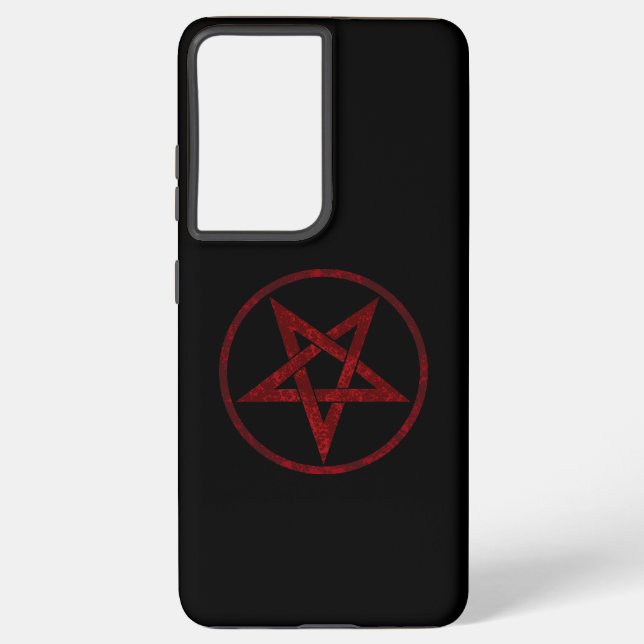 Funda Para Samsung Galaxy Pentagram del diablo Rojo (Reverso )