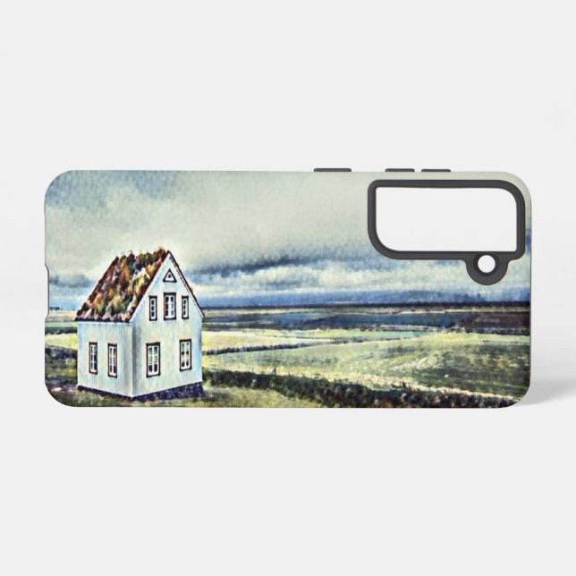 Funda Para Samsung Galaxy Pequeña casa distante solitaria (Reverso Horizontal)