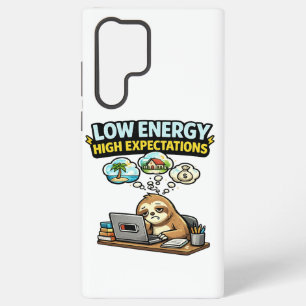 Funda Para Samsung Galaxy S22 Ultra Perezoso Divertido Baja Energía Altas Expectativas