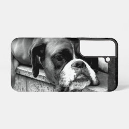 Funda Para Samsung Galaxy S22 Perro Boxer en Windowsill sgcnm