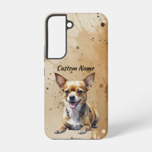 Funda Para Samsung Galaxy S22 Perro Chihuahua Lindo Mascota Nombre Personalizado