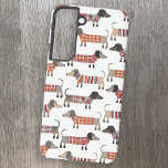 Funda Para Samsung Galaxy S22 Perro Dachshund Sausage<br><div class="desc">Pequeña salchicha de Dachshund o perritos de peluquería en ropa de cama de lana. Perfecto para los amantes de los perros,  las madres de los perros,  los padres de los perros y los caminantes de los perros. Arte original de Nic Squirrell.</div>