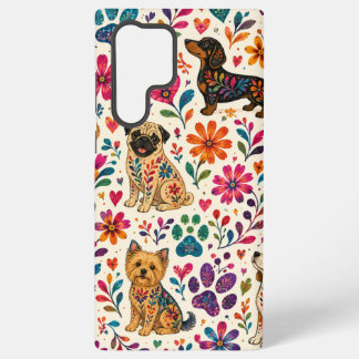 Funda Para Samsung Galaxy S22 Ultra Perro de Arte Otomi 