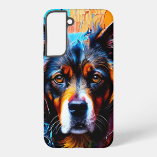 Funda Para Samsung Galaxy S22+ Perro de color de salpicadura abstracto