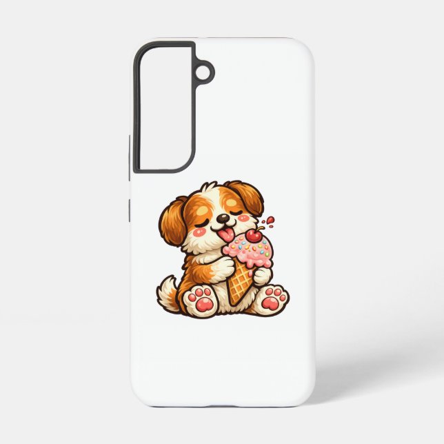 Funda Para Samsung Galaxy Perro de helado genial (Reverso )
