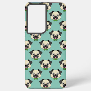 Funda Para Samsung Galaxy S21+ Perro de pug feliz lindo con papillón