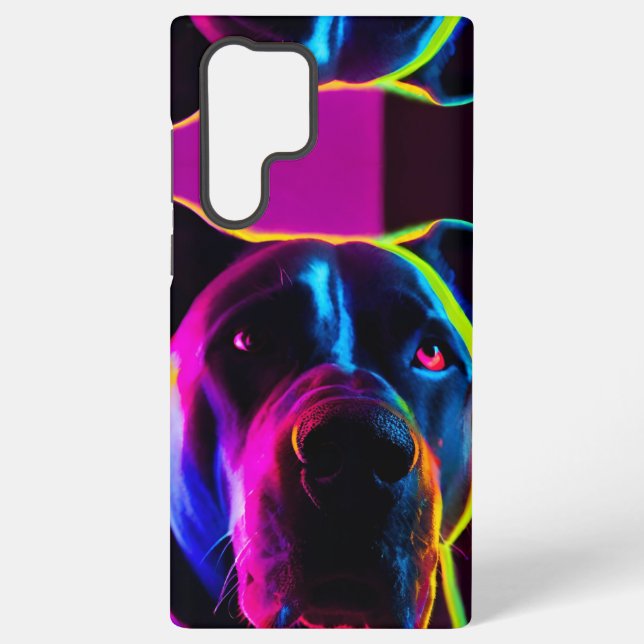 Funda Para Samsung Galaxy perro neón (Reverso )