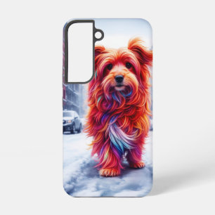 Funda Para Samsung Galaxy S22 Perro sin hogar en una fría tarde urbana nevada