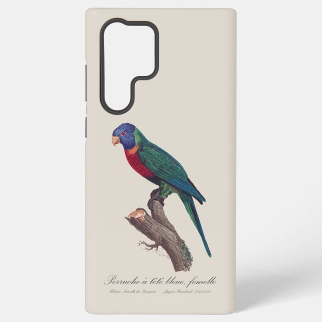 Funda Para Samsung Galaxy Perruche a tete bleue, femelle / lorikeet arcoiris (Reverso )