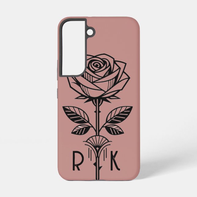 Funda Para Samsung Galaxy Personalised Art Deco Rose Phone Case - Samsung (Reverso )