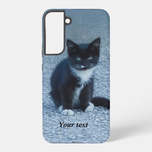 Funda Para Samsung Galaxy Personaliza el lindo gatito de Tuxedo (Reverso )