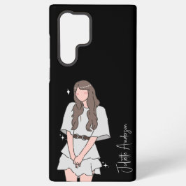 Funda Para Samsung Galaxy S22 Ultra Personalizable Chica de belleza incansable