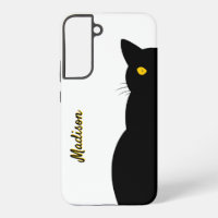 Personalizable de Ojos Dorados del CAT NEGRO