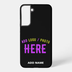 FUNDA PARA SAMSUNG GALAXY S22+ PERSONALIZABLE MODERNO ESTILO NEGRO VERIFICADO MAR