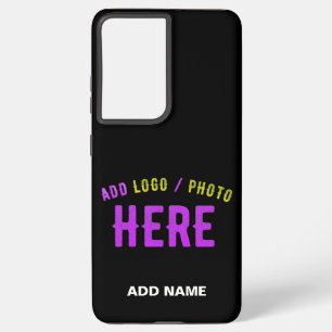FUNDA PARA SAMSUNG GALAXY S21+ PERSONALIZABLE MODERNO ESTILO NEGRO VERIFICADO MAR