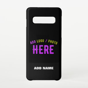 FUNDA PARA SAMSUNG GALAXY S10 PERSONALIZABLE MODERNO ESTILO NEGRO VERIFICADO MAR