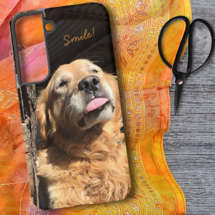 Funda Para Samsung Galaxy S22 Personalizado de fotografías de Silly Golden Retri